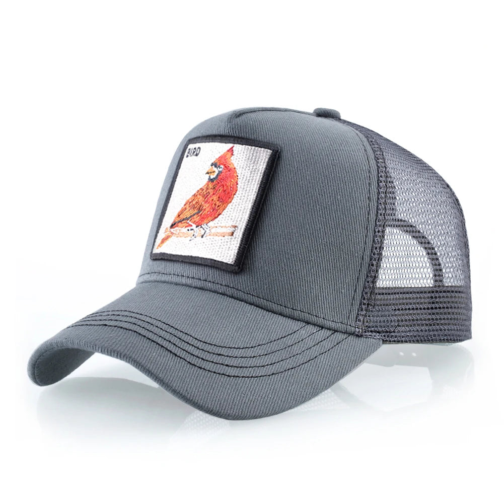 New Fashion Baseball Caps Men Women Snapback Mesh Baseball hats With Horse Embroidery Patch Trucker Casquette Summer Visor Caps