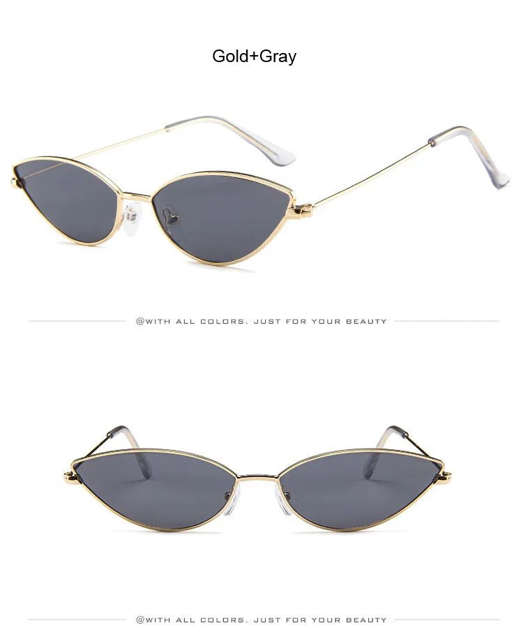 Cute Sexy Cat Eye Sunglasses Woman Retro Small Black Red Pink Cateye Sun Glasses Female Vintage Shades For Woman