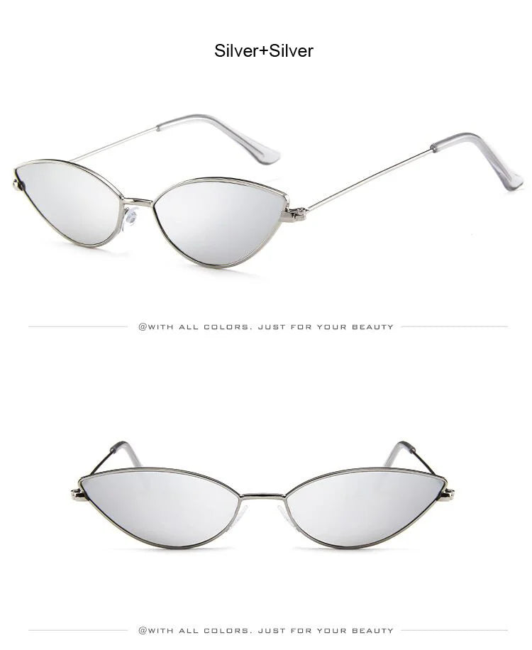 Cute Sexy Cat Eye Sunglasses Woman Retro Small Black Red Pink Cateye Sun Glasses Female Vintage Shades For Woman