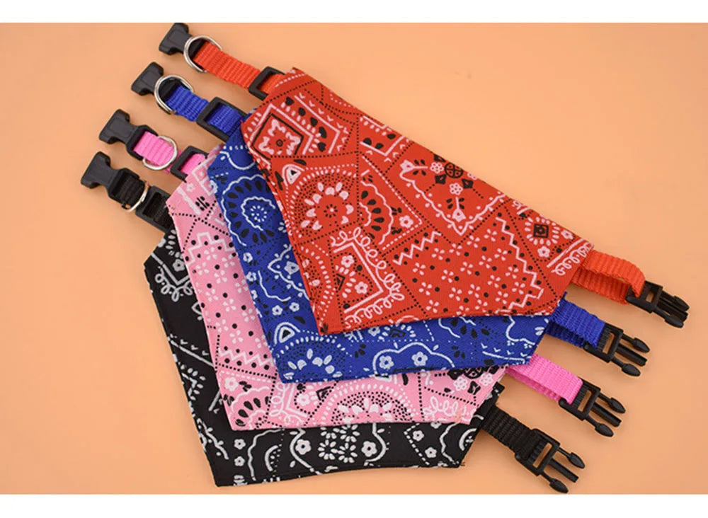 Dog Collar Bandana Scarf Collar Adjustable Dog Bandanas Collar Puppy Cat Neckerchief Pet Accessories for Small Medium Large Dogs