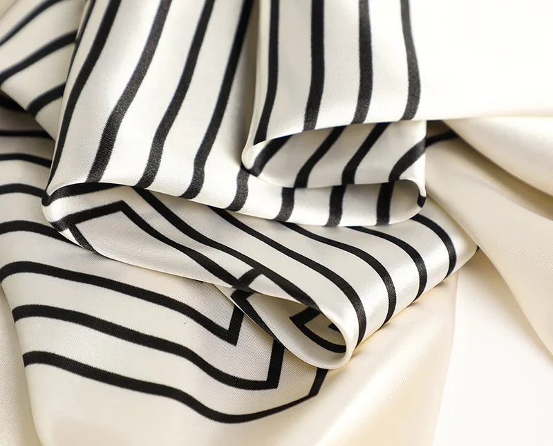 Luxury Brand Silk Satin Square Scarf Women Hijab Bandana Muslim Headscarves Shawl Wrap Ladies Headband Neckerchief Foulard 90cm