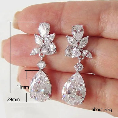 Crystal CZ Drop Earrings – view 3