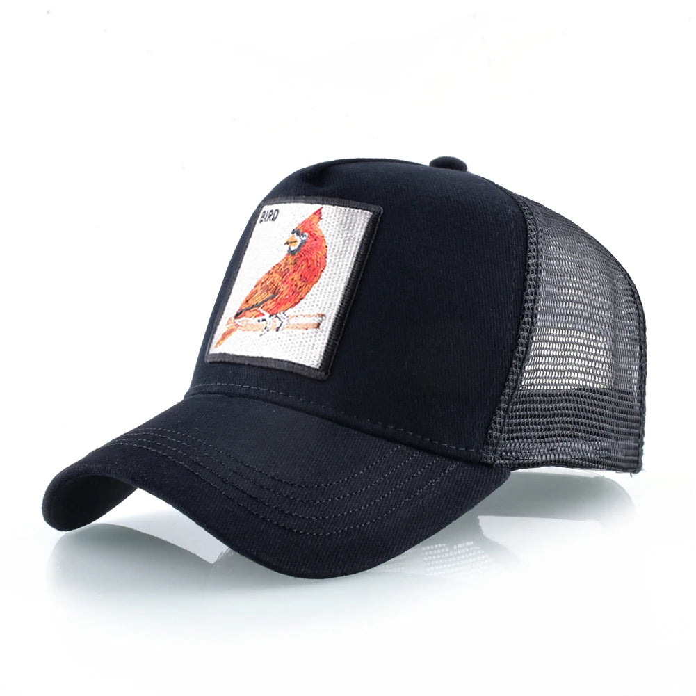 New Fashion Baseball Caps Men Women Snapback Mesh Baseball hats With Horse Embroidery Patch Trucker Casquette Summer Visor Caps