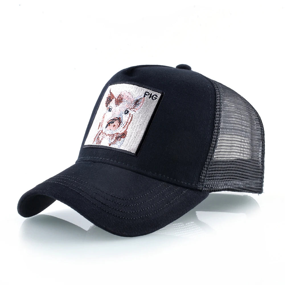 New Fashion Baseball Caps Men Women Snapback Mesh Baseball hats With Horse Embroidery Patch Trucker Casquette Summer Visor Caps
