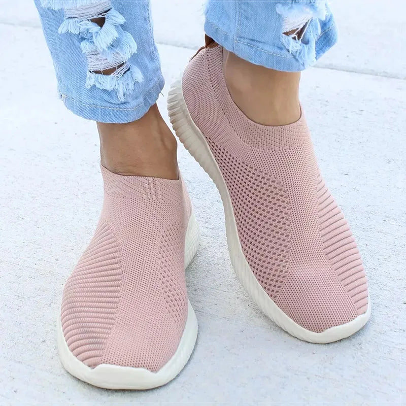 Women Flat Slip on White Shoes Woman Lightweight White Sneakers Summer Autumn Casual Chaussures Femme Basket Flats Shoes