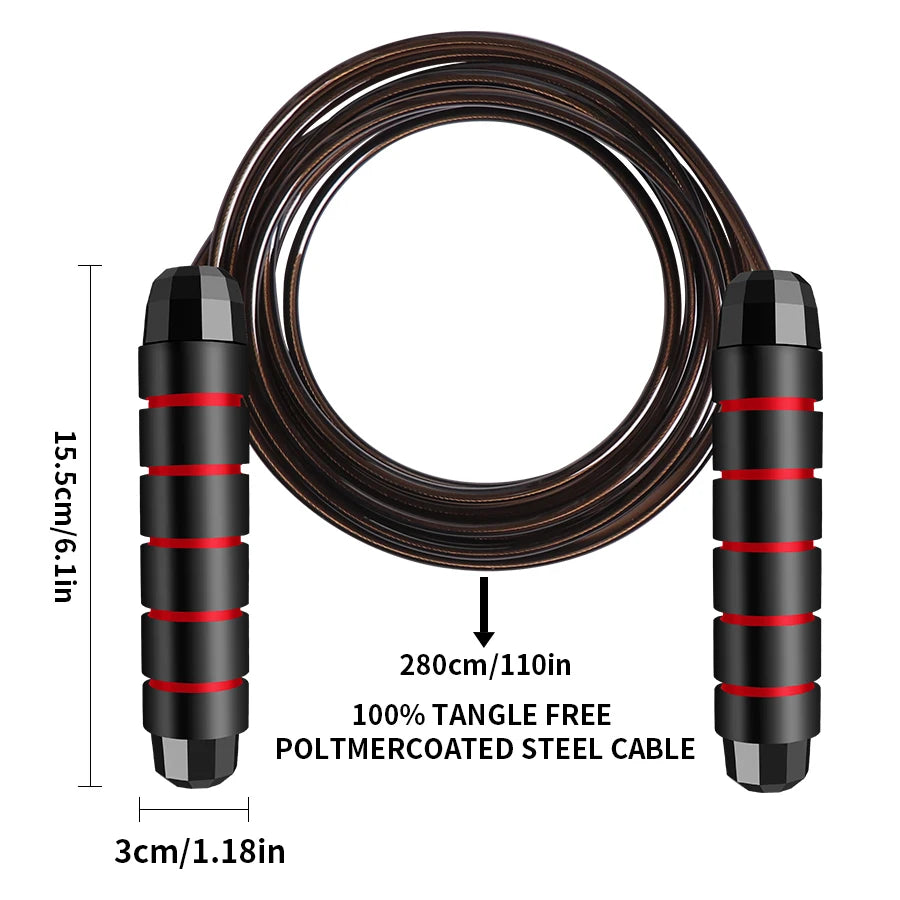 Adjustable Rapid Speed Jump Rope Steel Wire Skipping Rope for Fitness Workout Training Home Sport Equipment