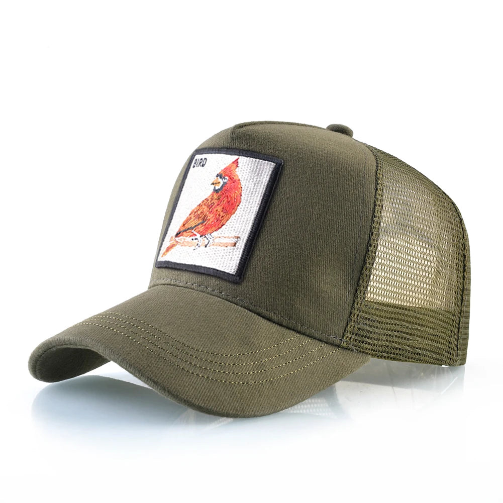 New Fashion Baseball Caps Men Women Snapback Mesh Baseball hats With Horse Embroidery Patch Trucker Casquette Summer Visor Caps