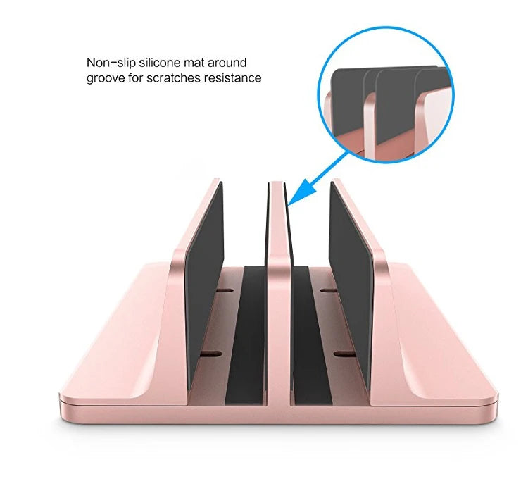 Vertical Laptop Stand Aluminium Adjustable Portable Notebook Mount Support Base Holder For MacBook Pro Air Accessory Book Holder