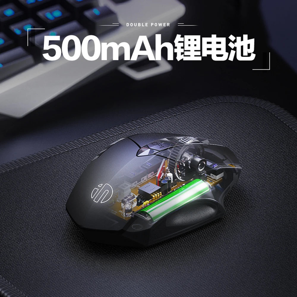 Inphic F1S Rechargeable 2.4G Wireless Mouse Office Mute Ergonomic And Skin-friendly Materials Support PC Laptop Tablet Universal