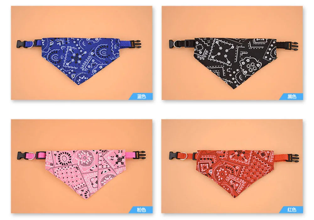 Dog Collar Bandana Scarf Collar Adjustable Dog Bandanas Collar Puppy Cat Neckerchief Pet Accessories for Small Medium Large Dogs