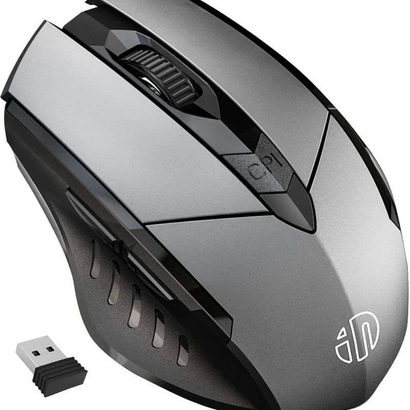 Inphic F1S Rechargeable 2.4G Wireless Mouse Office Mute Ergonomic And Skin-friendly Materials Support PC Laptop Tablet Universal