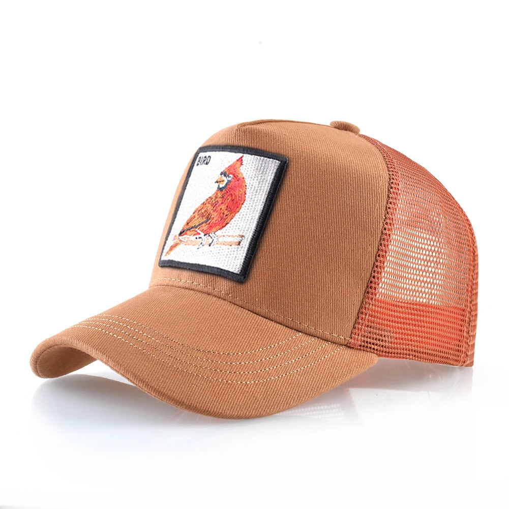 New Fashion Baseball Caps Men Women Snapback Mesh Baseball hats With Horse Embroidery Patch Trucker Casquette Summer Visor Caps