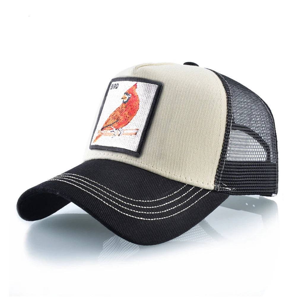 New Fashion Baseball Caps Men Women Snapback Mesh Baseball hats With Horse Embroidery Patch Trucker Casquette Summer Visor Caps