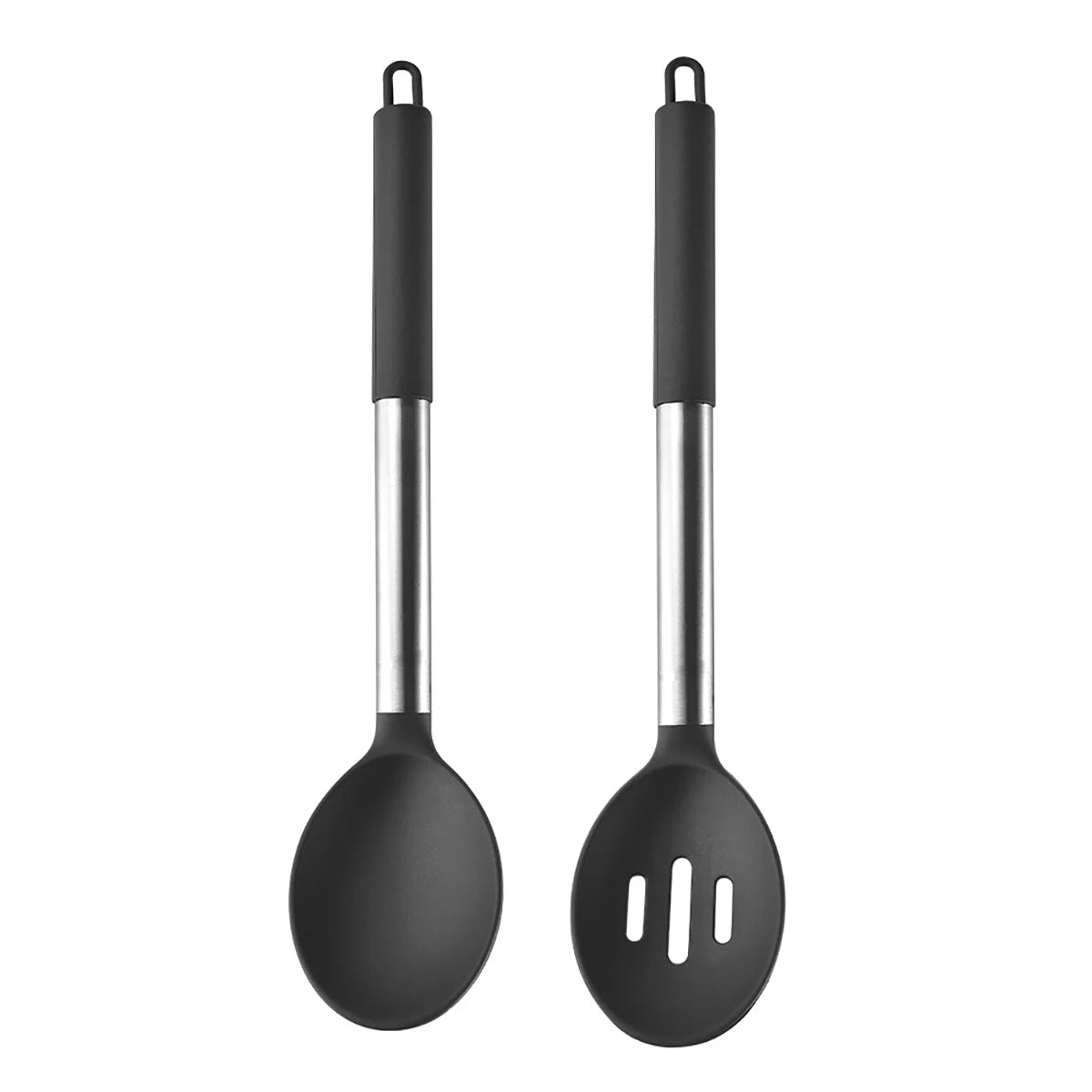 2/4/6/8pcs Silicone Kitchenware Set Stainless Steel Hand Shovel Soup Spoon Spaghetti Claw Cooking Set Household Kitchen Tool Set
