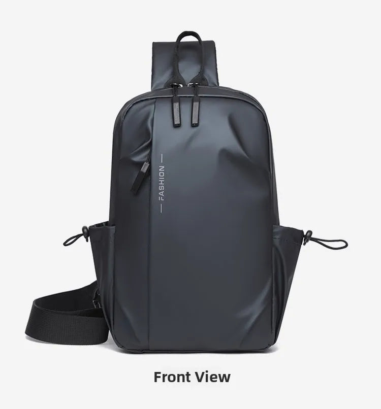Large Capacity Fashion Waterproof Men's Crossbody Bag Casual Travel Leisure Ladies Single Shoulder Slant Bag Chest Bag