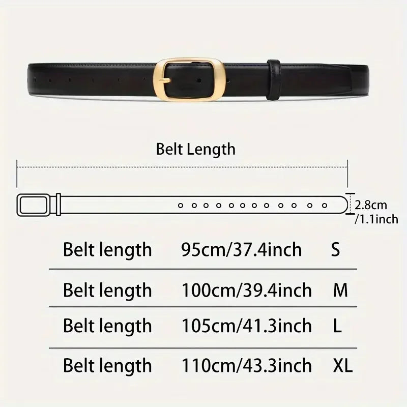 Women's Leather Belts For Jeans Ladies Strap Alloy Metal Pin Buckle Fashion Belt