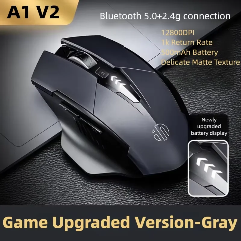 Inphic F1S Rechargeable 2.4G Wireless Mouse Office Mute Ergonomic And Skin-friendly Materials Support PC Laptop Tablet Universal