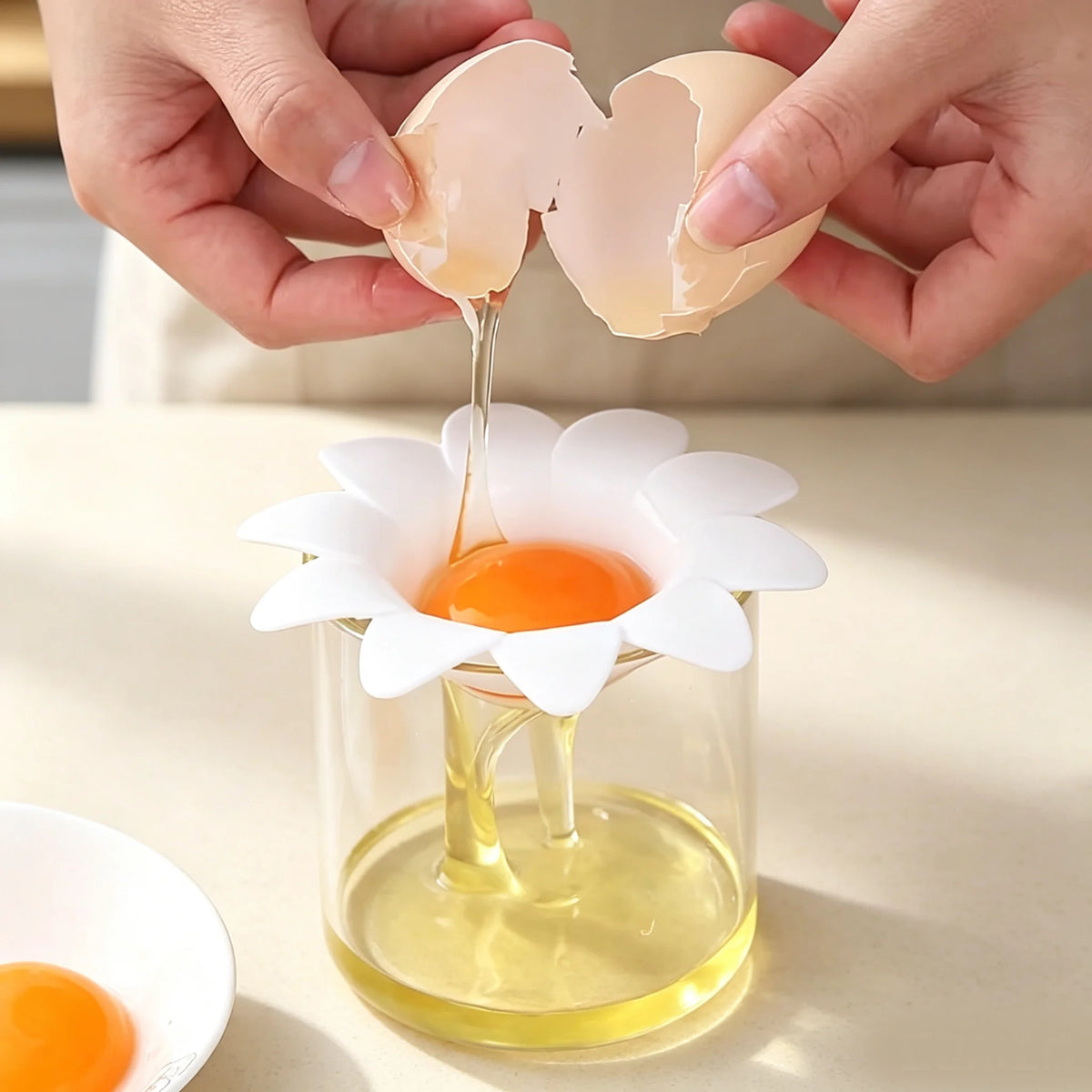 Kitchen Gadgets Baking Tools 1pc/ Cute Flower Design Egg White Yolk Separator Egg Extractor