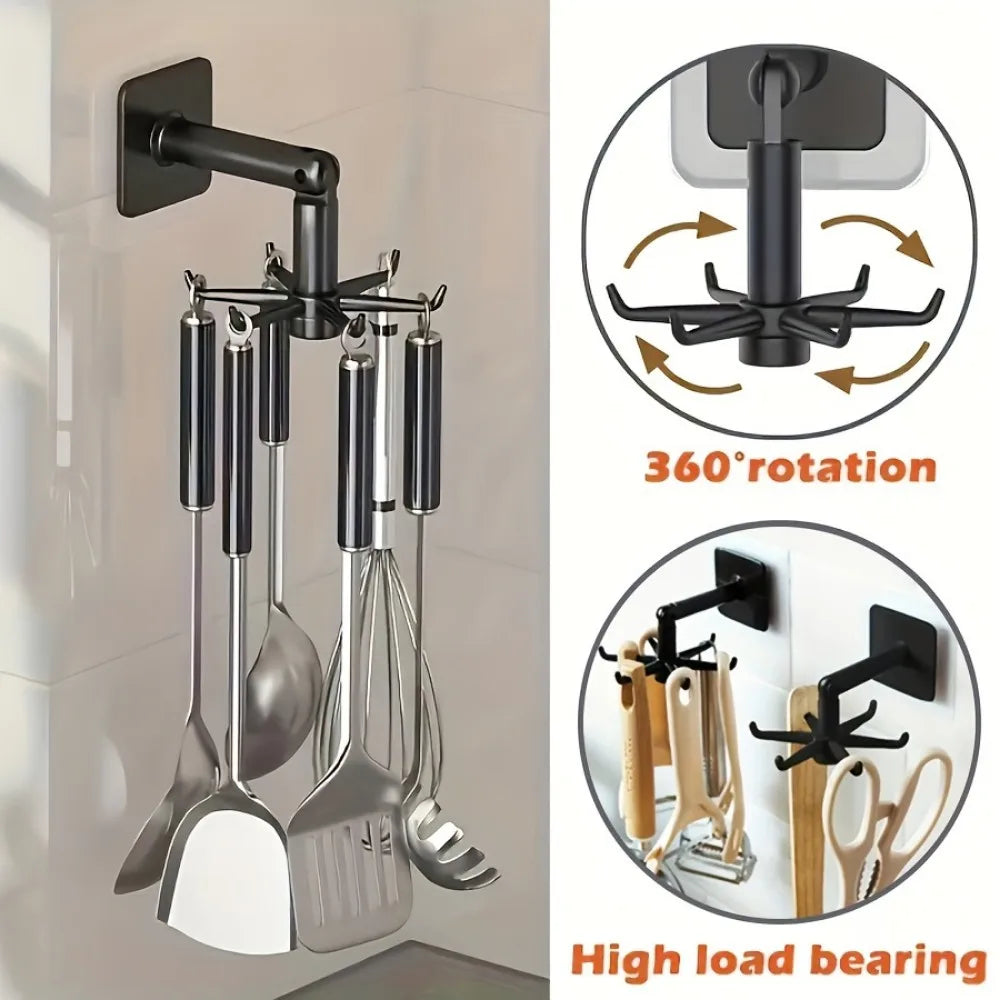 Kitchen Hook Organizer Bathroom Hanger Wall Dish Drying Rack Holder For Lid Cooking Accessories Cupboard Storage Cabinet Shelf