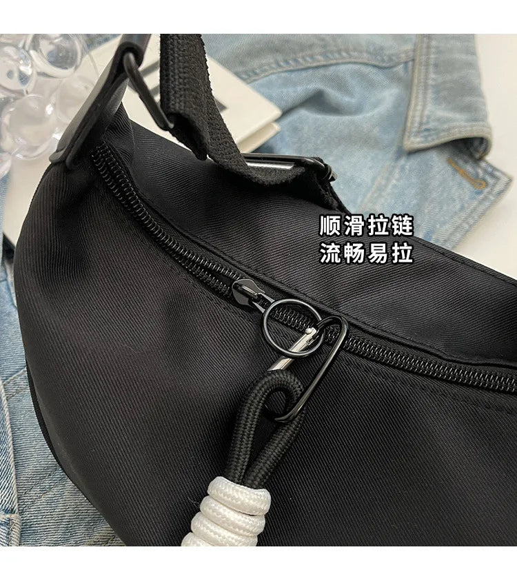 Fashion Crossbody Bag Simple Wide Shoulder Strap Design Single Shoulder Bag Original Style Commuting Dumpling Women Bag