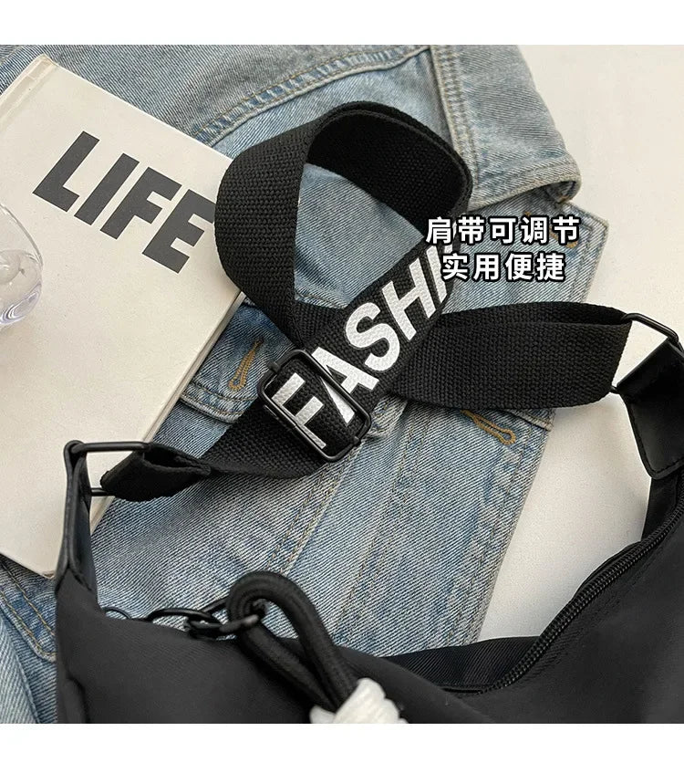 Fashion Crossbody Bag Simple Wide Shoulder Strap Design Single Shoulder Bag Original Style Commuting Dumpling Women Bag