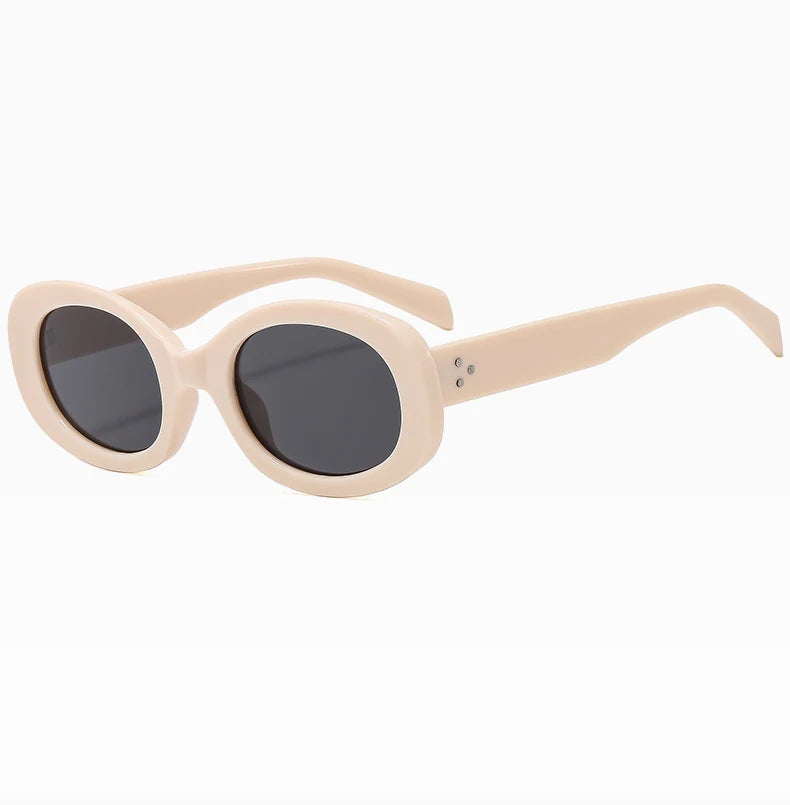 Versatile Fashion Sunglasses New Oval Frame Sun Glasses Retro Small Frame Eyeglasses Y2K Street Photo Glasses Female