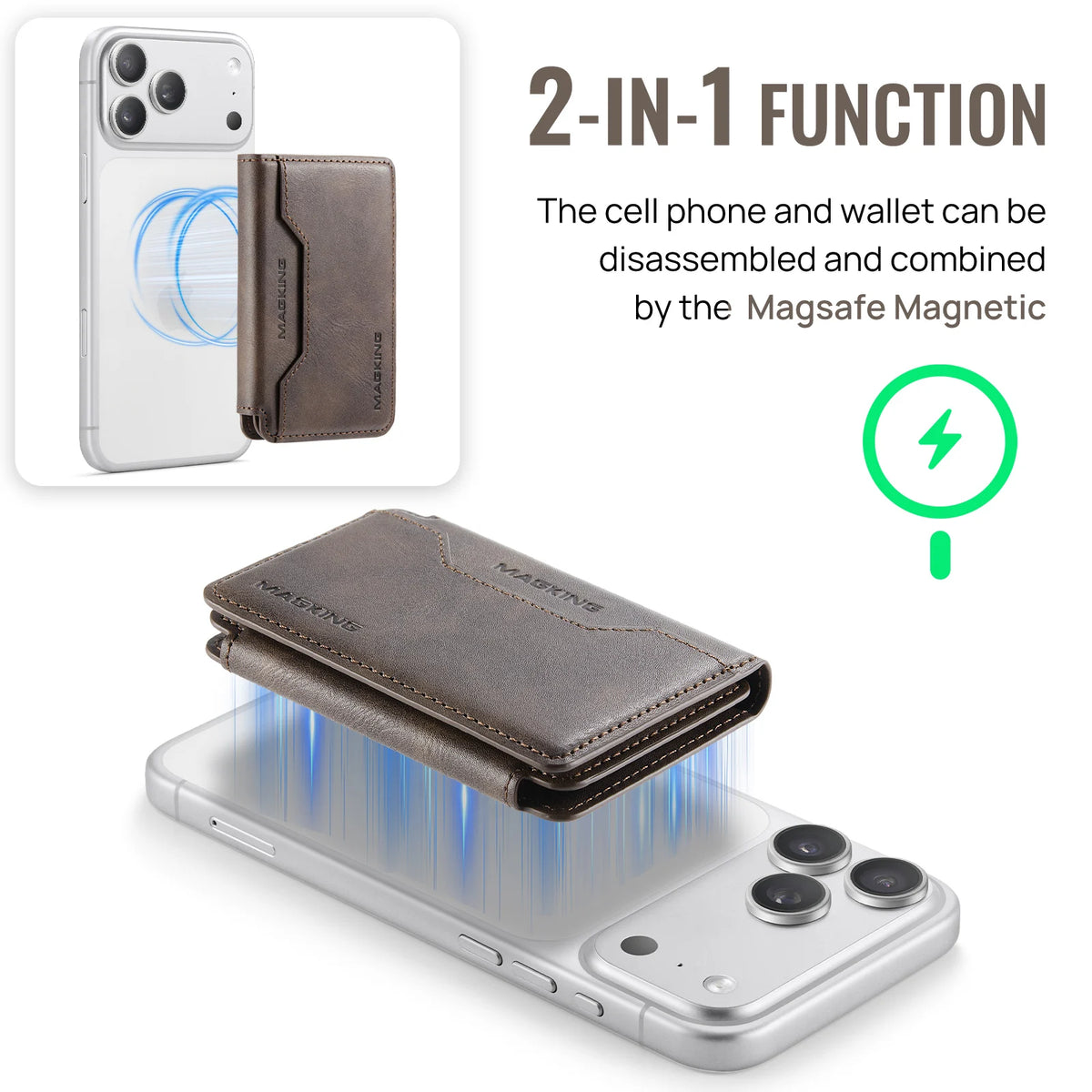 MagSafe Wallet RFID Blocking Magnetic Card Holder