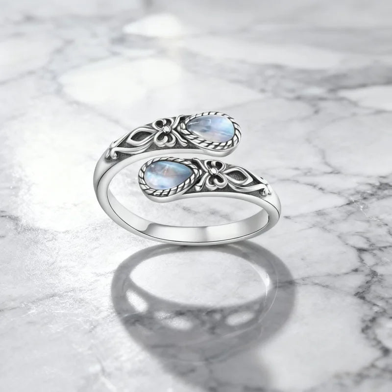 Sam Panda 925 Sterling Silver Rings For Women Men Fine Jewelry Finger Adjustable Open Wing Shape Ring For Party Birthday Gift
