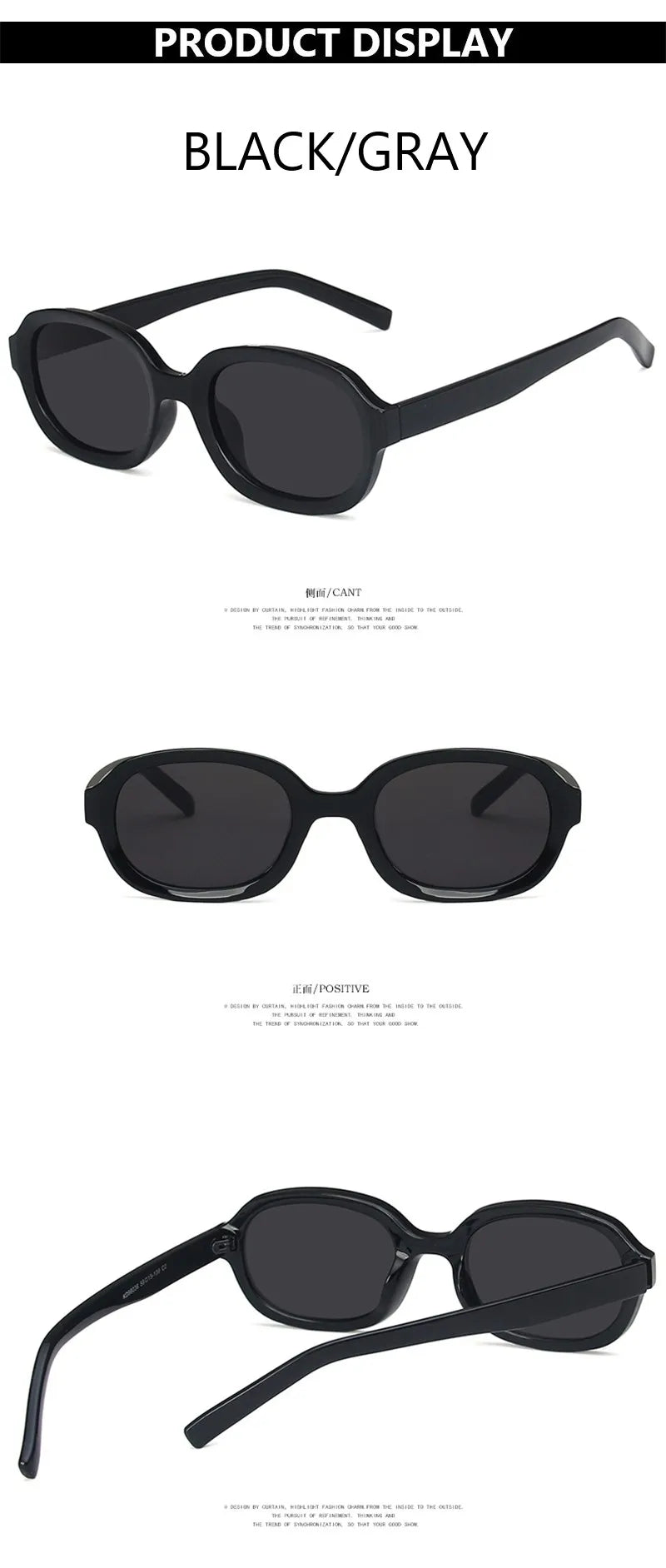 Oval Concave Vintage Sunglasses Women Fashion Design Retro Brand Sun Glasses Female Hip Hop Vintage Round Designer Oculos De Sol