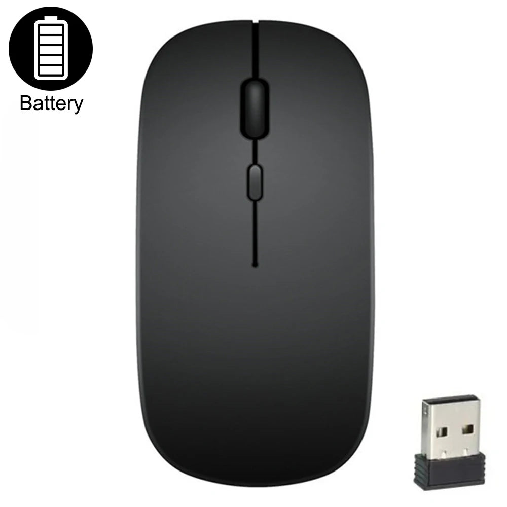 Slim Wireless Mouse 2.4GHz Optical Mice 1600DPI Gamer Office Quiet Mouse Ergonomic Design Mice With USB Receiver For PC Laptop