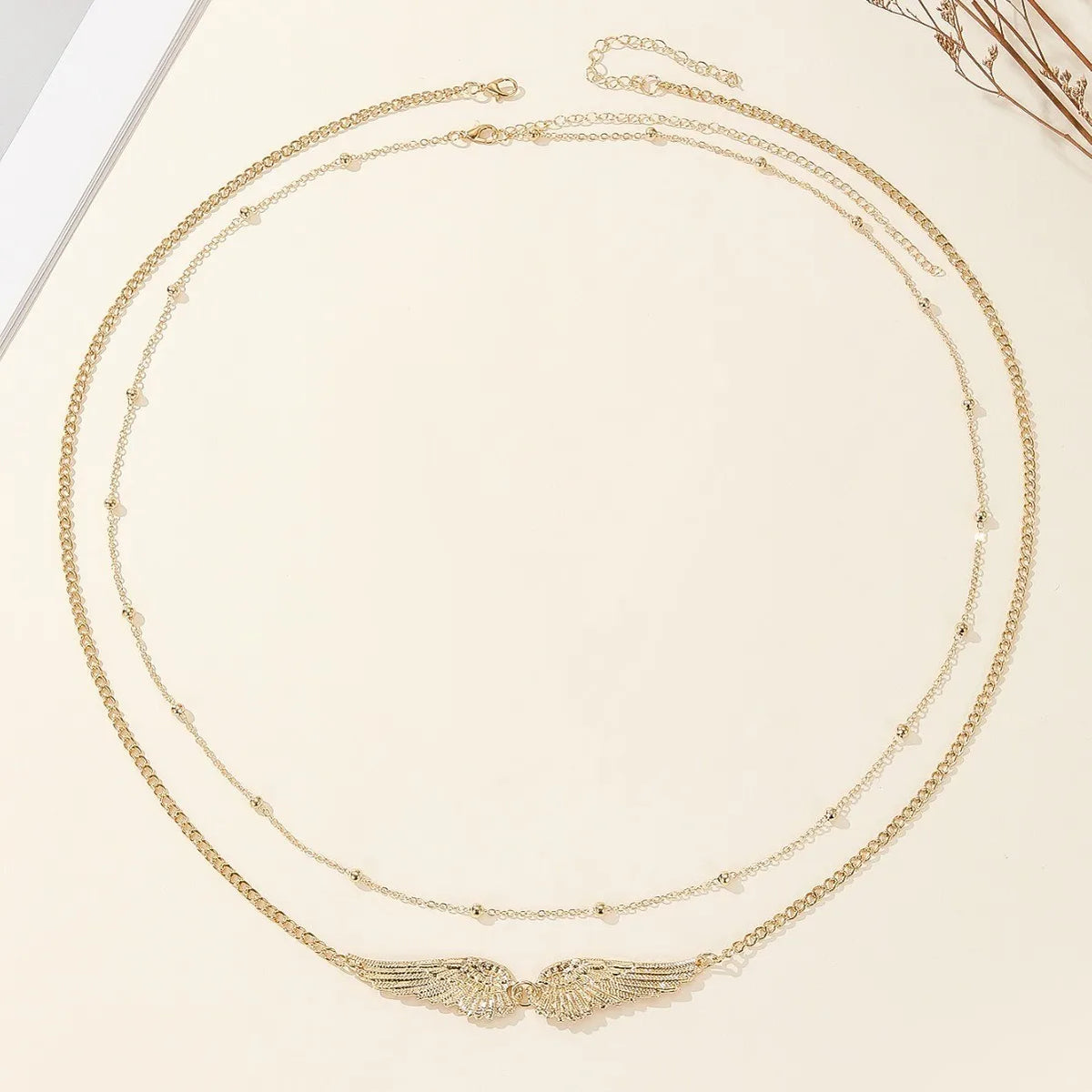 Gothic Angel Wings Waist Chain Sexy Gold Belly Wing Waist Body Chains Angel Wing Body Chain Adjustable Bikini Body Summer Beach