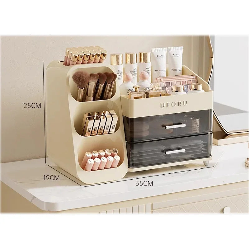 Makeup Organizer With Drawers Large Cosmetic Skincare Jewelry Perfume Storage Box For Home Countertop Vanity Bathroom Bedroom