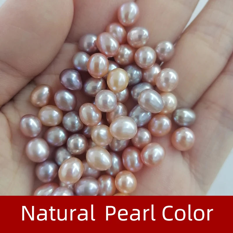 NYMPH Real 18K Gold Stud Earrings Natural freshwater Pearl AU750 Fine Jewelry Anniversary Gift For Women E235-1