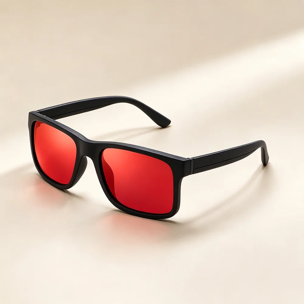 Matte Polarized Sunglasses Men Women UV400 Square Driving Sun Glasses Outdoor Sport Fishing Travel Eyewear Durable Hinge