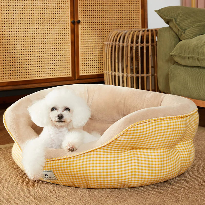 Bed for Dog Cat Pet Rotundity Plush Kennel Medium Small Dog Sofa Bed Cushion Pet Calming Dog Bed House Pet Supplies Winter