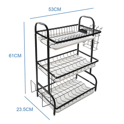 3-Tier Rust-Proof Dish Drying Rack – view 9
