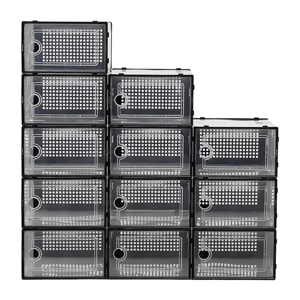 12 Stackable Shoe Storage Box Organiser