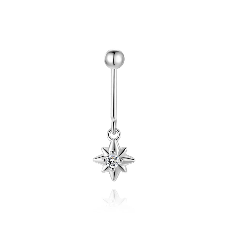 CANNER Pendientes Plata 925 Piercing Stud Earrings For Women Cubic Zirconia 925 Sterling Silver Cartilage Earring Jewerly 1pc