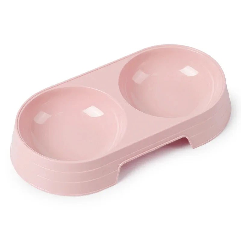 Double Pet Bowls Dog Food Water Feeder Stainless Steel Pet Drinking Dish Feeder Cat Puppy Feeding Supplies Small Dog Accessories