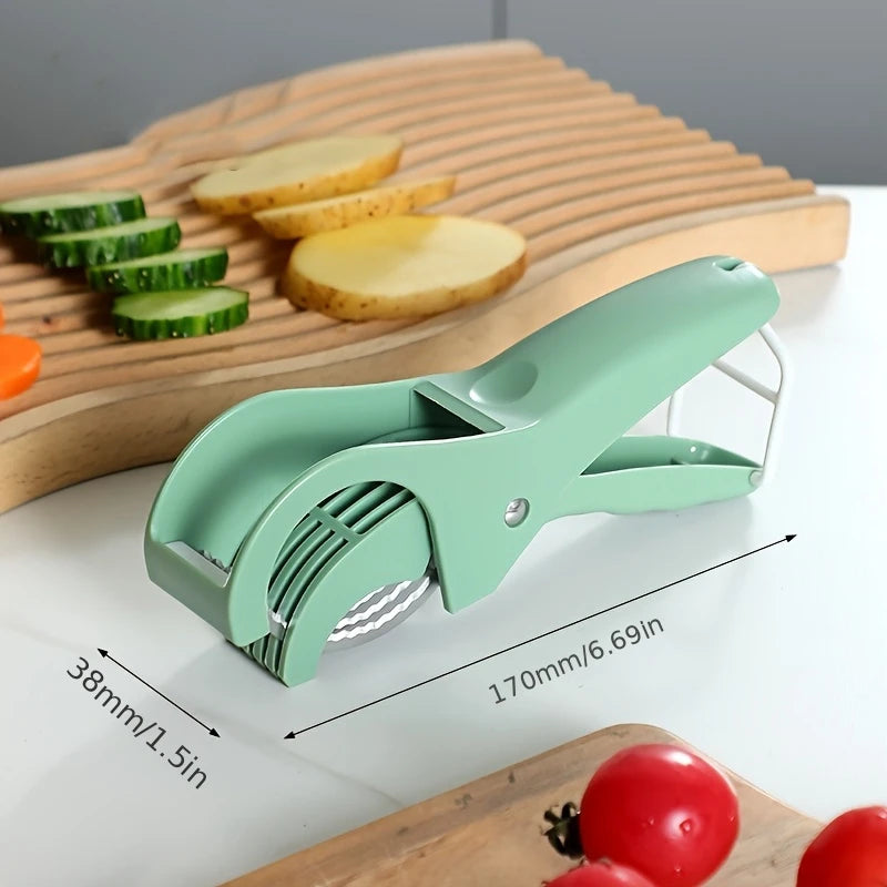 HUIDASHUN New Kitchen Stainless Steel Fruit and Vegetable Slicer Multifunctional Vegetable Salad Fruit Slicer