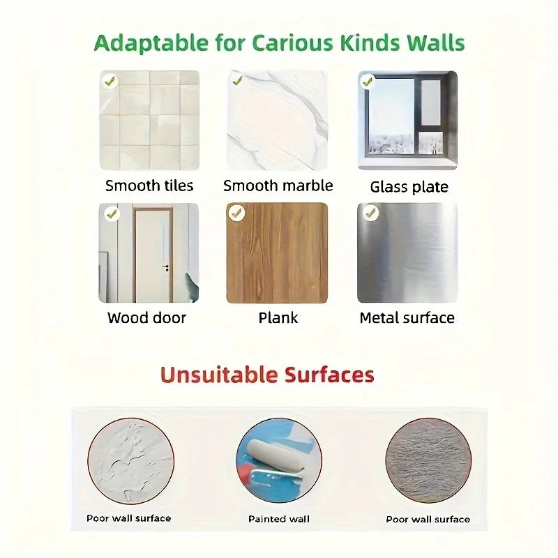 10pcs Easy-Install Adhesive Hook Set For Kitchen & Bathroom - No-Drill Wall Mount Hangers For Towels, Utensils, And More