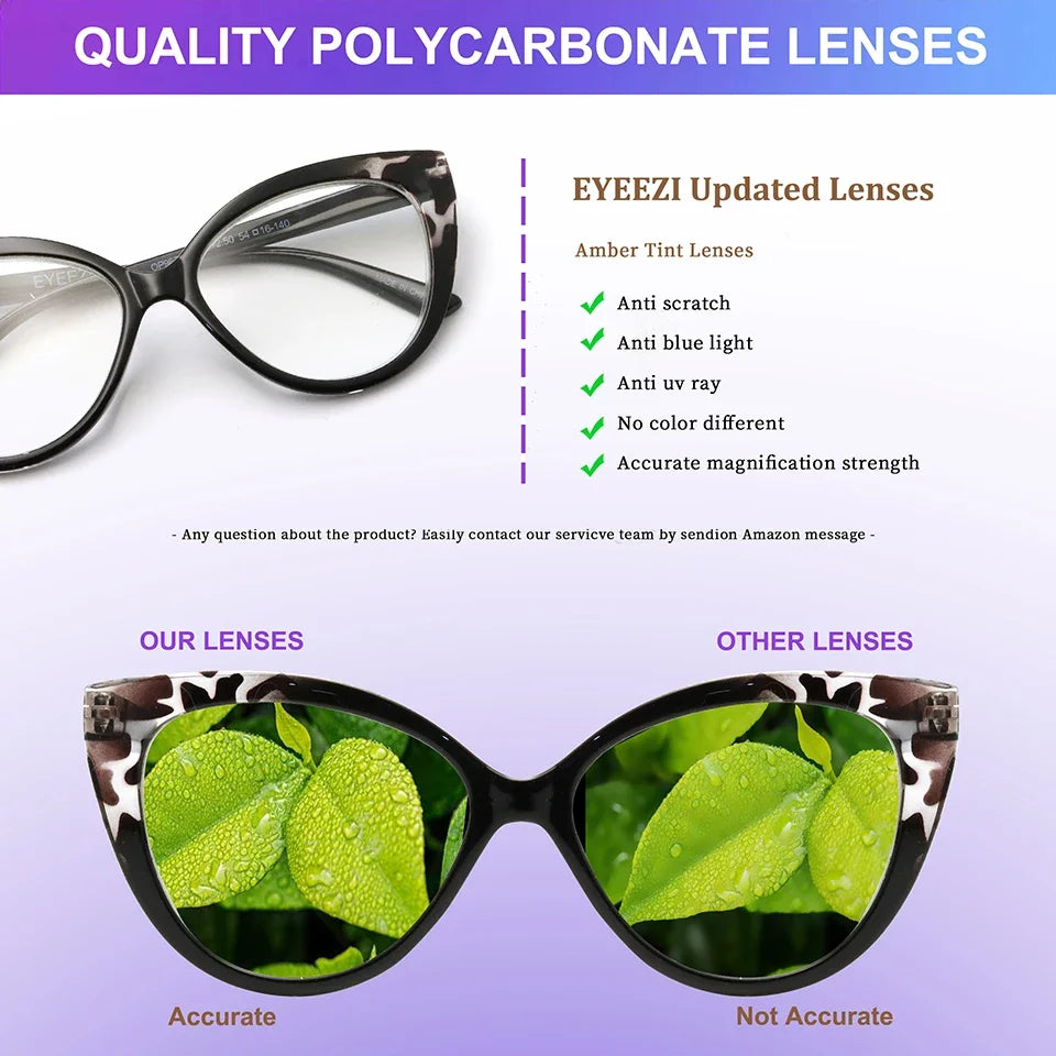 BEGREAT Cat Eye Reading Glasses Trendy Luxury Design Presbyopia Eyeglasses Anti-blue Light Glasses +1.25 +1.75 +2.75