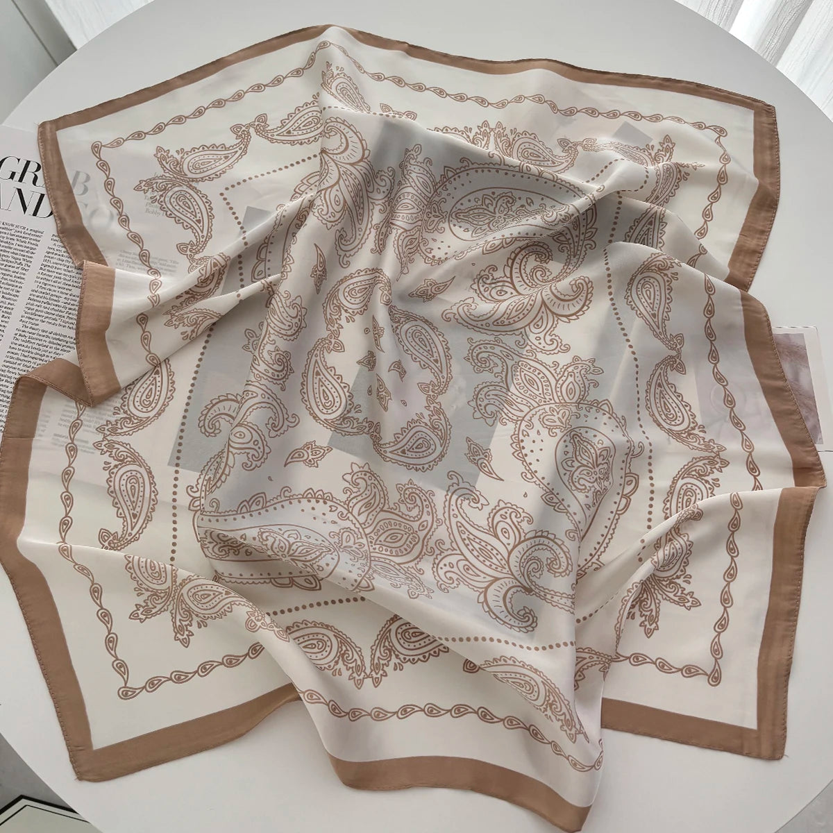 1PC Solid Color Square Scarf Women Luxury Beach Scarf Fashion Lady Hair Head Bandana Wraps Female Neckerchief Hijab Shawl