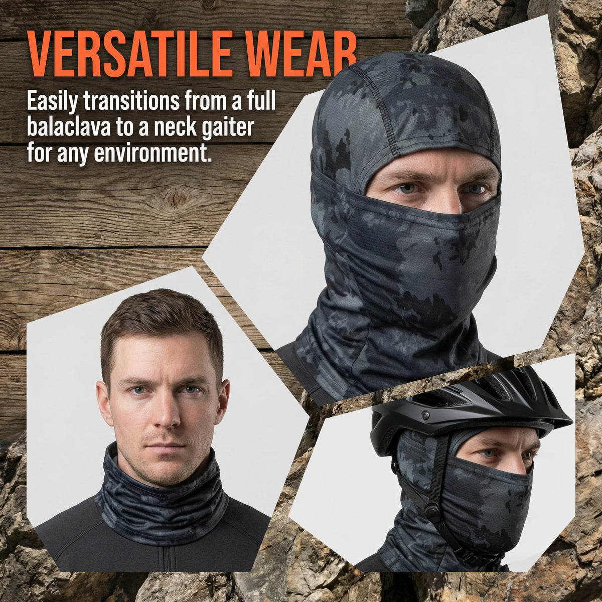 Unisex Sunscreen Breathable Camouflage Balaclava Mask Outdoor Sports Running Hiking Fishing Skiing Cycling Full Face Mask