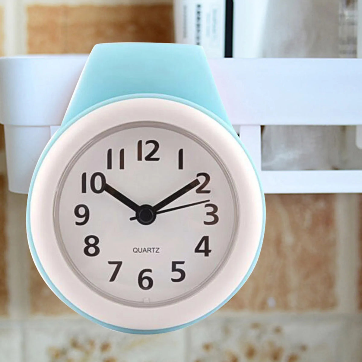 Kitchen Bathroom Wall Clock Multipurpose Water Resistant Hanging Clock for Family Friend Neighbor Gift