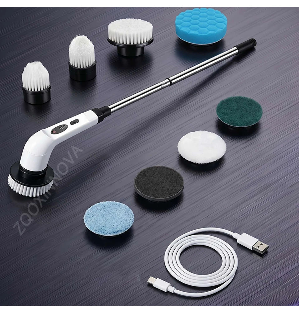 Household Cordless Spin Scrubber Multipurpose Cleaning Brush  Kitchen Gadgets Hair Brushes Bathroom Broom Toilet Electric Mops