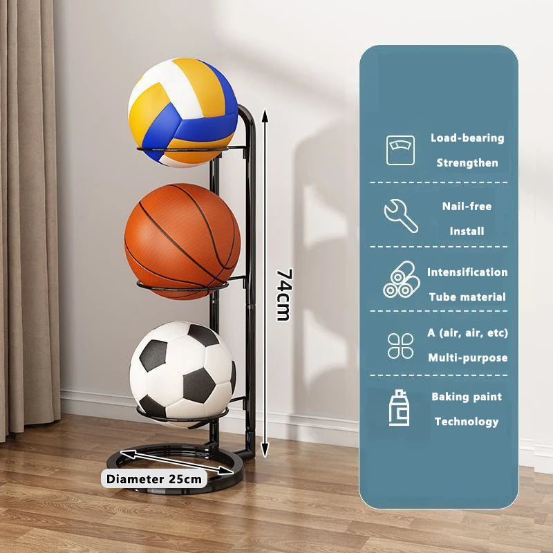 Basketball Storage Racks Balls Organizer Storage Frames Home Furnishings Living Room Bedroom Space Saving Supplies