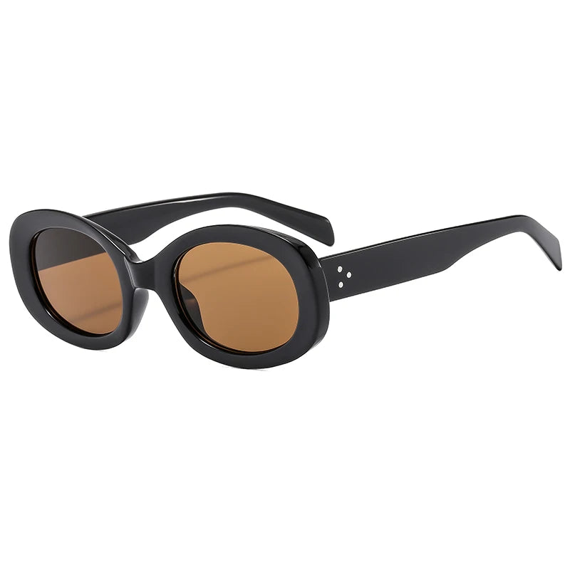 Versatile Fashion Sunglasses New Oval Frame Sun Glasses Retro Small Frame Eyeglasses Y2K Street Photo Glasses Female