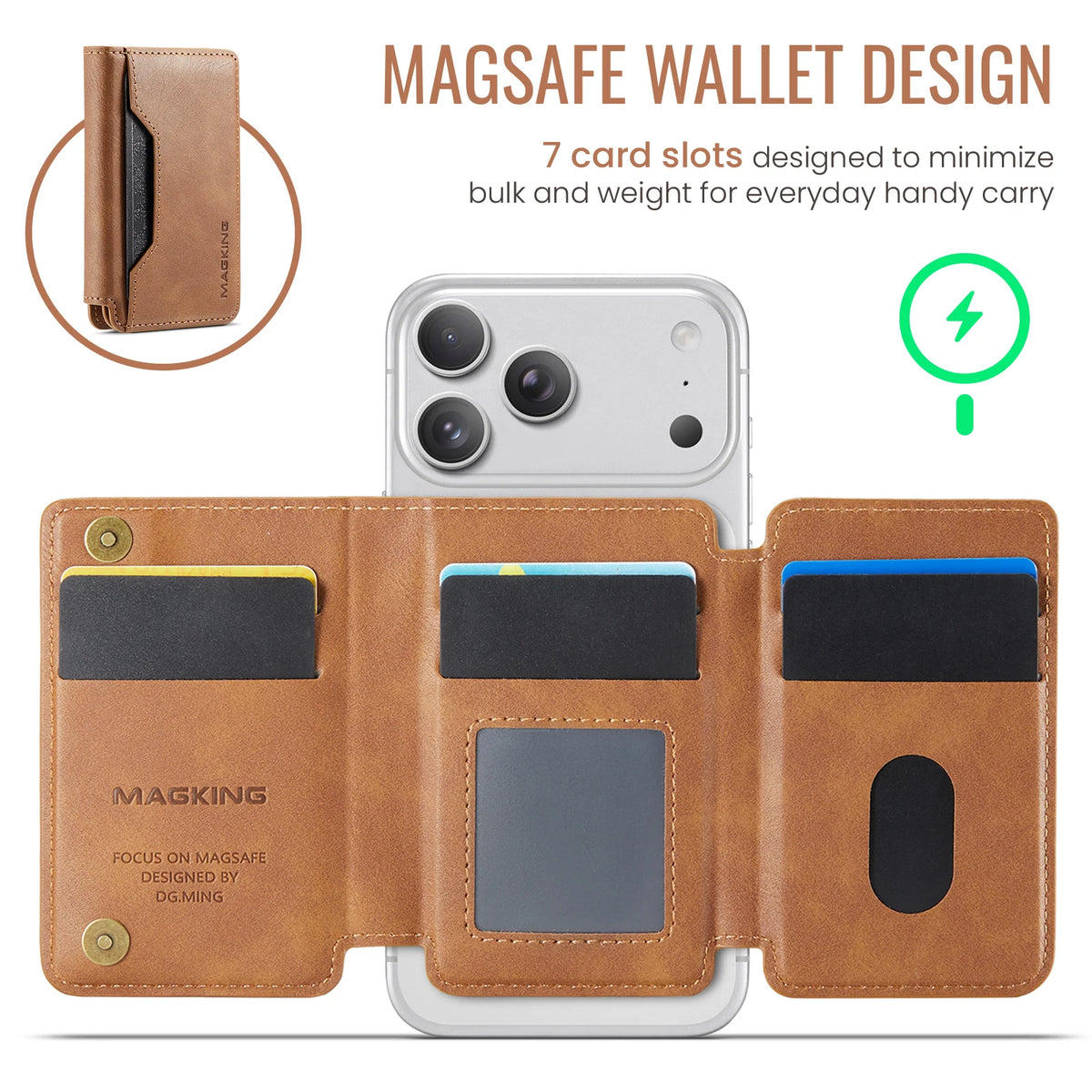MagSafe Wallet RFID Blocking Magnetic Card Holder