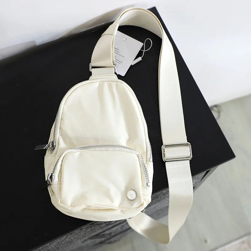 Adjustable Crossbody Chest Bag Travel Single Shoulder Bag Multifunctional Sling Bag Polyester Zipper Closure Casual Leisure
